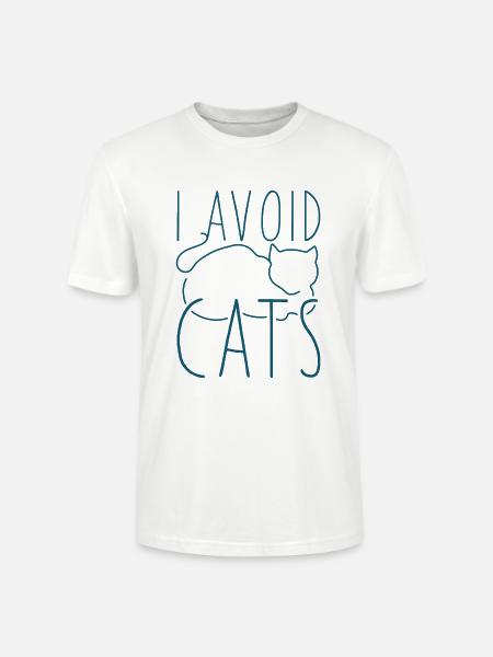 I Avoid Cats - Stanley/Stella CRAFTER Unisex Organic T-Shirt - white