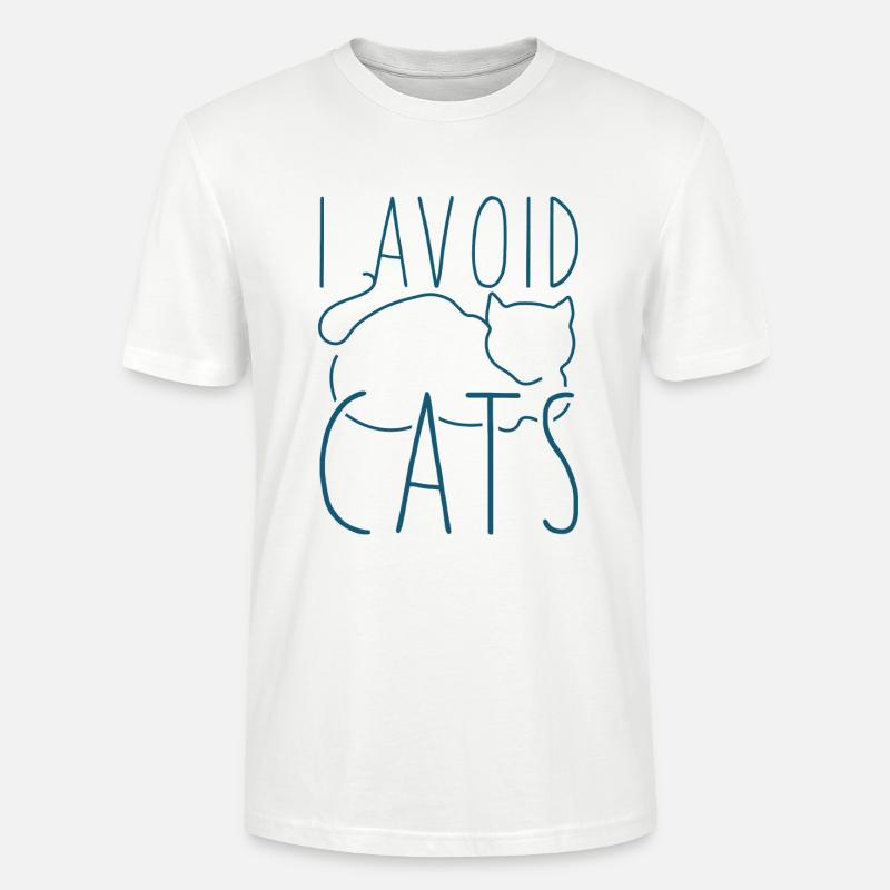 I Avoid Cats - Stanley/Stella CRAFTER Unisex Organic T-Shirt - white
