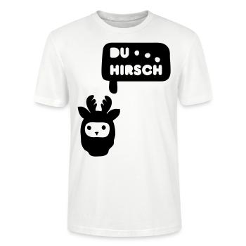 vous Hirsch - T-shirt bio CRAFTER Stanley Stella Unisexe - blanc - Devant - Alina (178cm) & Michal (187cm)