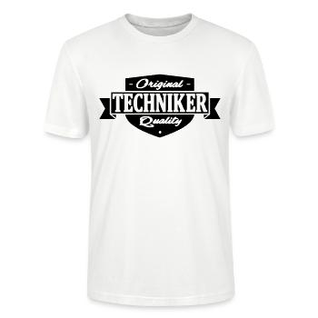 techniker - Stanley/Stella Unisex Bio-T-Shirt CRAFTER - Weiß - Vorne - Alina (178cm) & Michal (187cm)