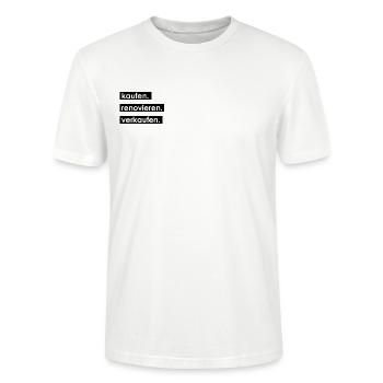 Kaufen. Renovieren. Verkaufen - Stanley/Stella Unisex Bio-T-Shirt CRAFTER - Weiß - Vorne - Alina (178cm) & Michal (187cm)