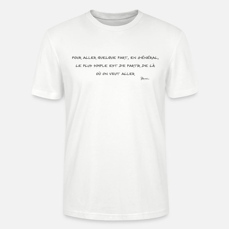 Devise Shadok seule 01 - T-shirt bio CRAFTER Stanley Stella Unisexe - blanc