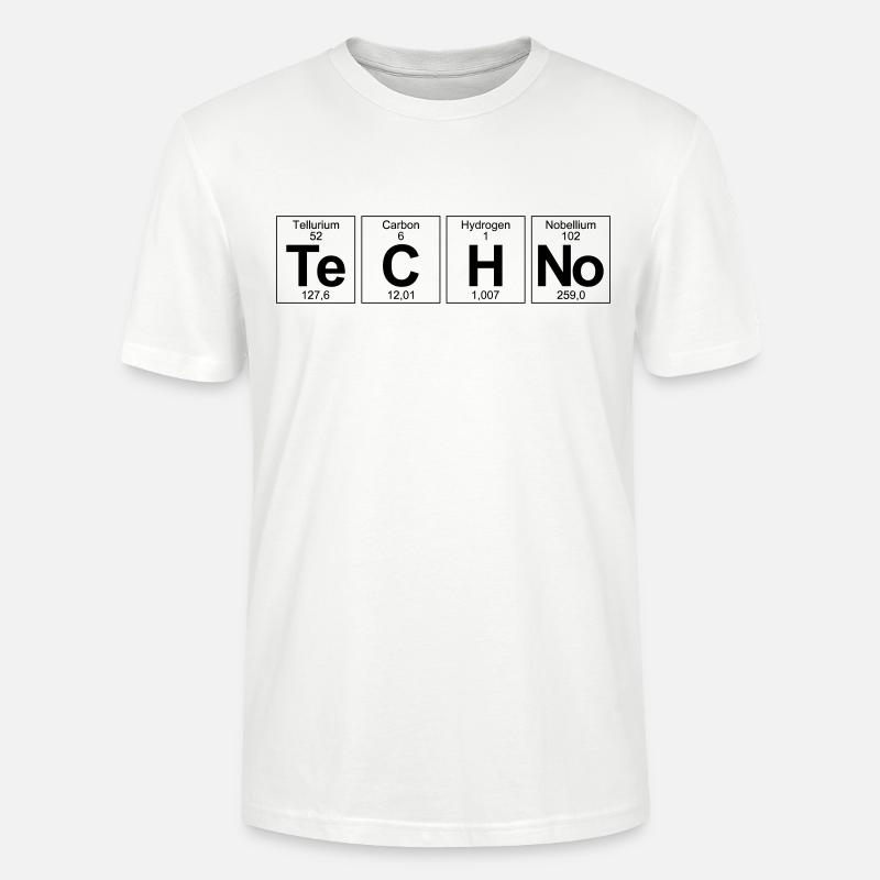 Periodensystem Techno Schriftzug Elemente Chemie - Stanley/Stella Unisex Bio-T-Shirt CRAFTER - Weiß