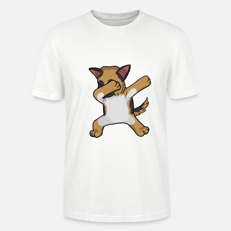 Schäferhund dabbing german sheperd - Stanley/Stella Unisex Bio-T-Shirt CRAFTER - Weiß