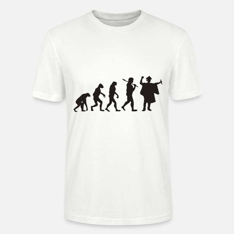Graduation - Evolution - Cadeau - T-shirt bio CRAFTER Stanley Stella Unisexe - blanc