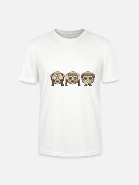 Du siehst nichts Böses, hörst nichts Böses, sprichst nichts Böses - Stanley/Stella Unisex Bio-T-Shirt CRAFTER - Weiß