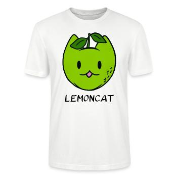 Chat dôle mignon LEMONCAT - T-shirt bio CRAFTER Stanley Stella Unisexe - blanc - Devant - Alina (178cm) & Michal (187cm)