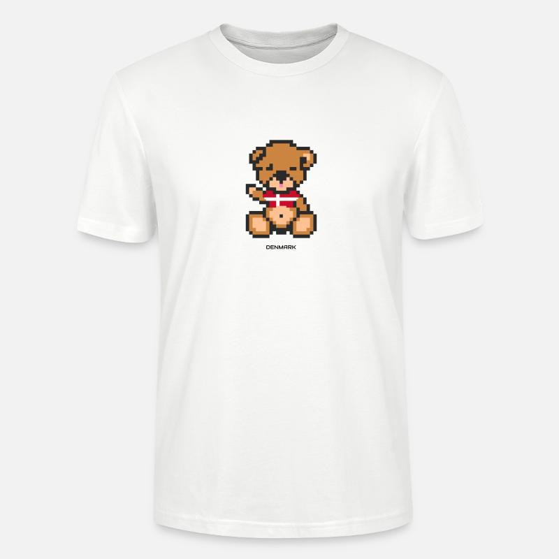Pixel Bär Dänemark - Stanley/Stella Unisex Bio-T-Shirt CRAFTER - Weiß