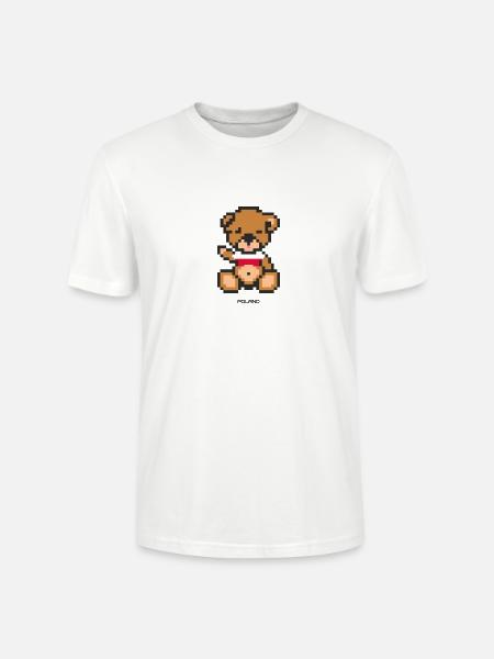 Pixel Bär Polen - Stanley/Stella Unisex Bio-T-Shirt CRAFTER - Weiß