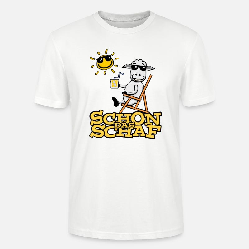 Lustiges Schaf (mit Text) - Stanley/Stella Unisex Bio-T-Shirt CRAFTER - Weiß