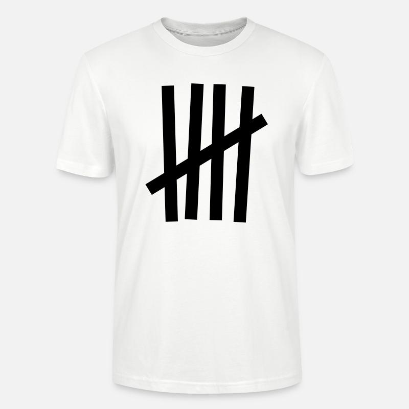 Tally 5 coups - T-shirt bio CRAFTER Stanley Stella Unisexe - blanc