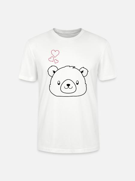bear love - Stanley/Stella CRAFTER Unisex Organic T-Shirt - white