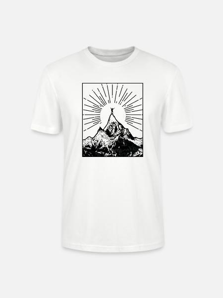 HIKING hiking mountain gift - Stanley/Stella CRAFTER Unisex Organic T-Shirt - white