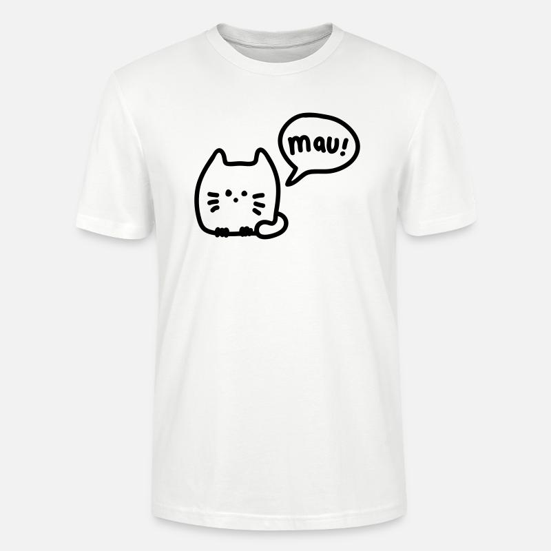Cat mauzt - ligne - T-shirt bio CRAFTER Stanley Stella Unisexe - blanc