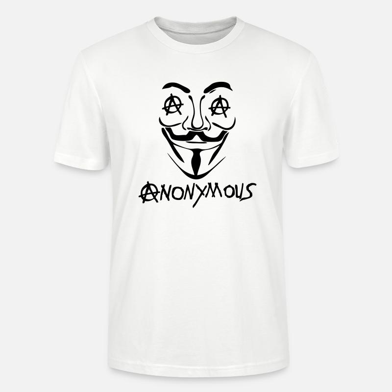 logo anarchy anonymous2 masque mask - T-shirt bio CRAFTER Stanley Stella Unisexe - blanc