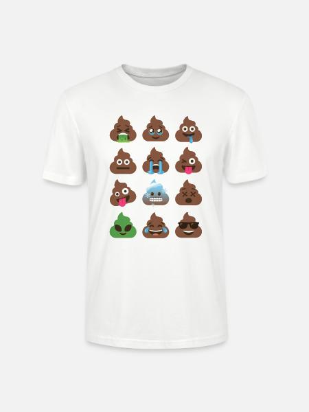 Familienkacke-Emoji 💩 - Stanley/Stella Unisex Bio-T-Shirt CRAFTER - Weiß