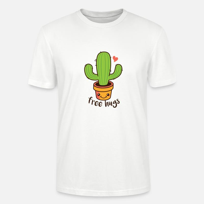 Cactus Cactus Statement - Stanley/Stella CRAFTER Unisex Organic T-Shirt - white