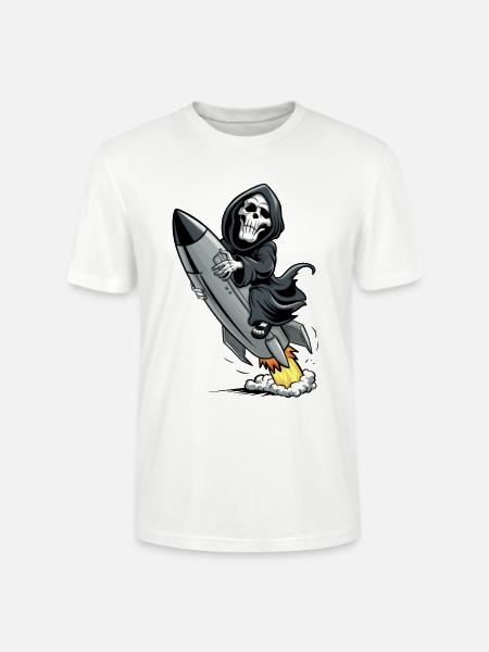 Grim Reaper Missile - Stanley/Stella CRAFTER Unisex Organic T-Shirt - white