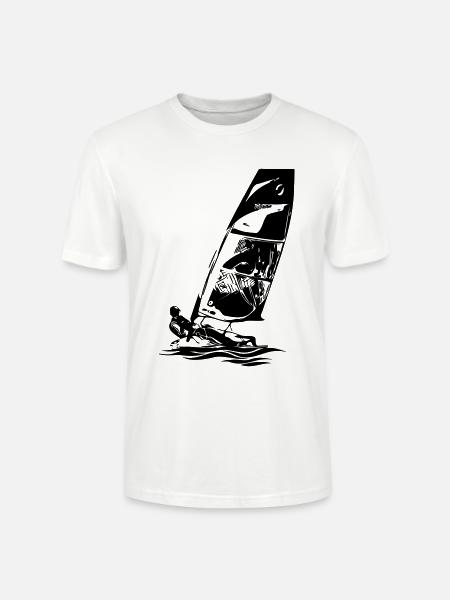 Open Skiff Sailing dinghy Sailboat Regatta sailing Kids - Stanley/Stella CRAFTER Unisex Organic T-Shirt - white