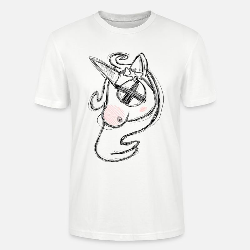 Totes Uni Grau - Stanley/Stella Unisex Bio-T-Shirt CRAFTER - Weiß