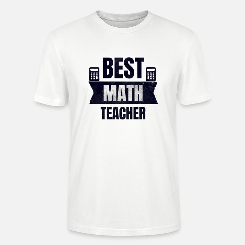 Bester Mathelehrer Geschenk - Stanley/Stella Unisex Bio-T-Shirt CRAFTER - Weiß