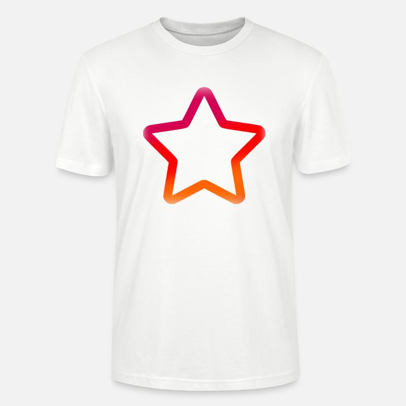 Farbiger Stern - Stanley/Stella Unisex Bio-T-Shirt CRAFTER - Weiß