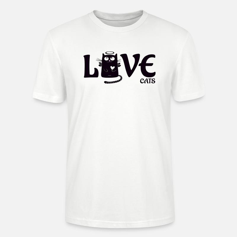 Aimer les chats - T-shirt bio CRAFTER Stanley Stella Unisexe - blanc