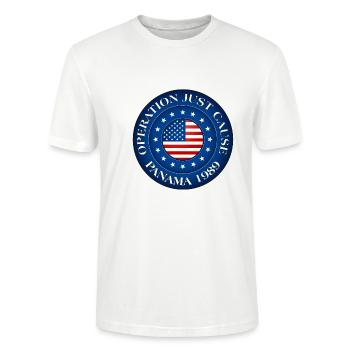 Opération Just Cause 1989 Panama - T-shirt bio CRAFTER Stanley Stella Unisexe - blanc - Devant - Alina (178cm) & Michal (187cm)