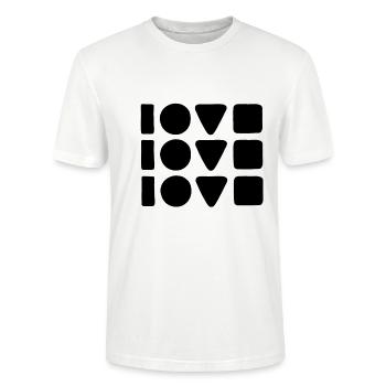 3x Love - Stanley/Stella CRAFTER Unisex Organic T-Shirt - white - Front - Alina (178cm) & Michal (187cm)
