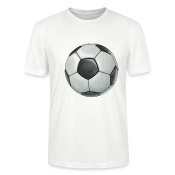 Fußball - Stanley/Stella Unisex Bio-T-Shirt CRAFTER - Weiß - Vorne - Alina (178cm) & Michal (187cm)