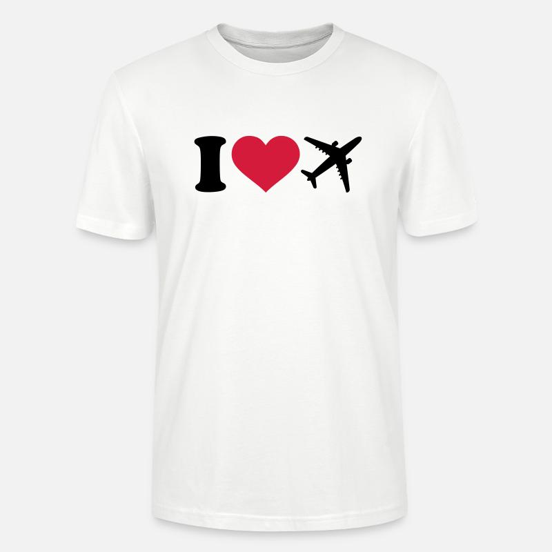 Flugzeug - Stanley/Stella Unisex Bio-T-Shirt CRAFTER - Weiß