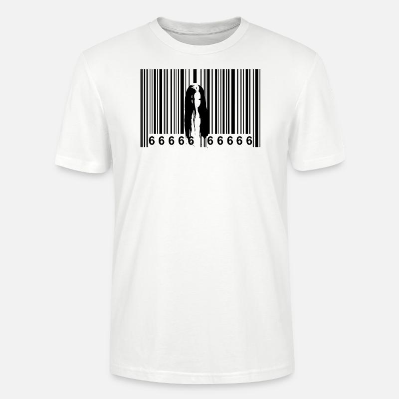 Horror Strichcode - Stanley/Stella Unisex Bio-T-Shirt CRAFTER - Weiß