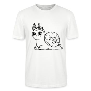 Schnerd– Der langsamste Galoppierer der Welt! - Stanley/Stella Unisex Bio-T-Shirt CRAFTER - Weiß - Vorne - Alina (178cm) & Michal (187cm)