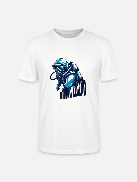 Diving Legend Scuba Diver - Stanley/Stella CRAFTER Unisex Organic T-Shirt - white