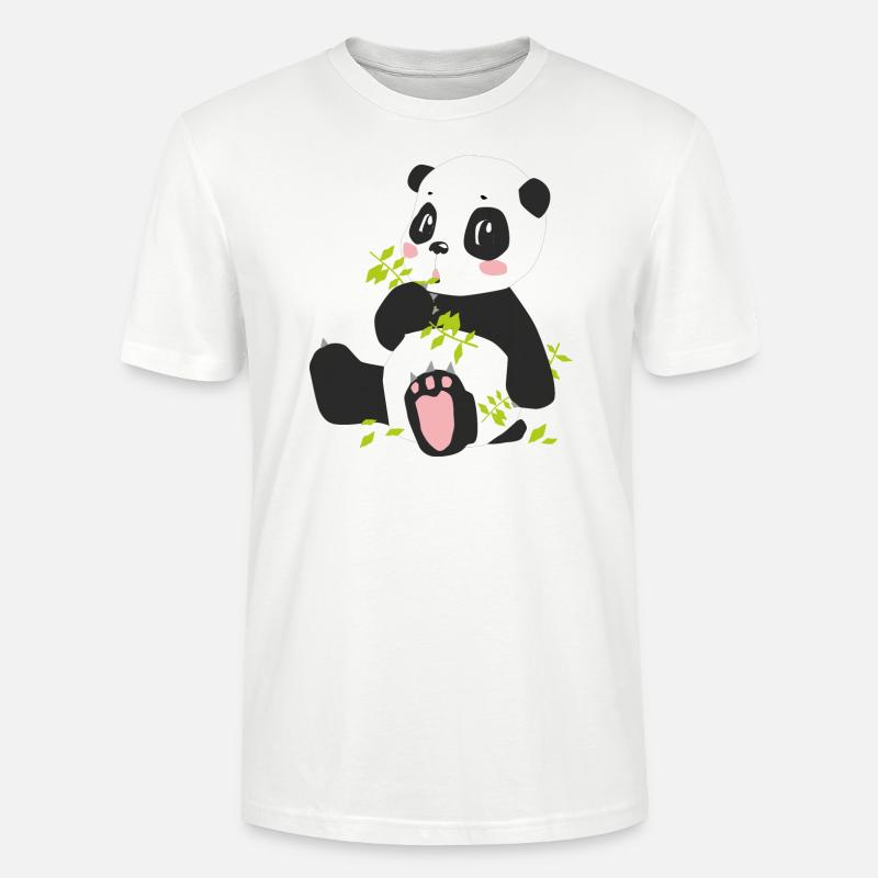 Jo le panda mignon - T-shirt bio CRAFTER Stanley Stella Unisexe - blanc