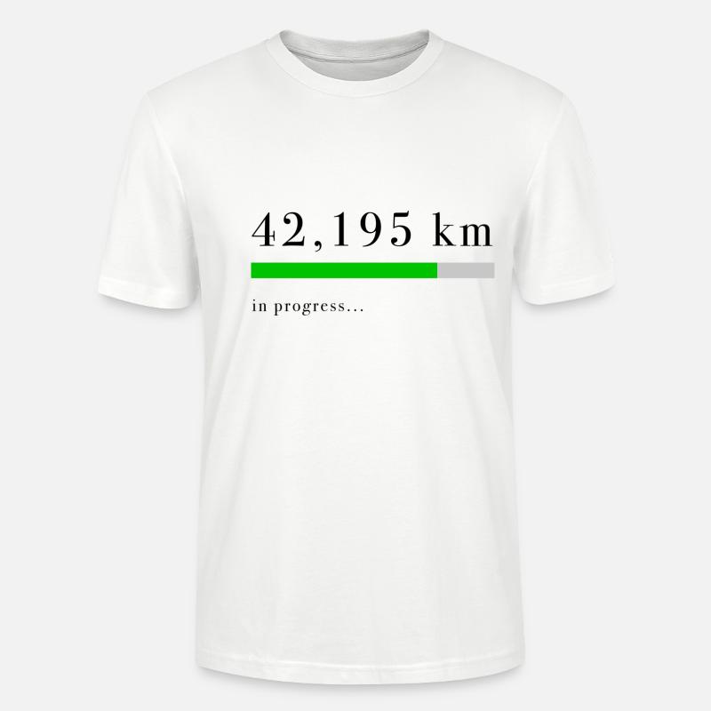 42,195 km in progress - Stanley/Stella Unisex Bio-T-Shirt CRAFTER - Weiß
