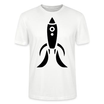 fusée - T-shirt bio CRAFTER Stanley Stella Unisexe - blanc - Devant - Alina (178cm) & Michal (187cm)