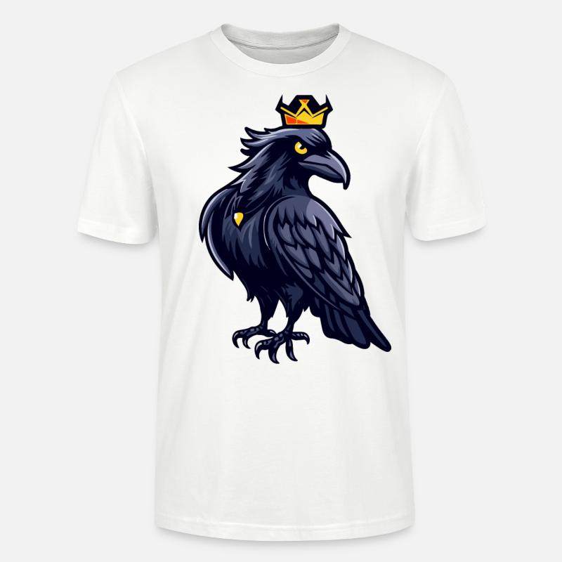 Rabe Krähe Comic Krone - Stanley/Stella Unisex Bio-T-Shirt CRAFTER - Weiß