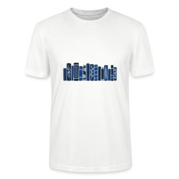 Antike blaue Bücher - Stanley/Stella Unisex Bio-T-Shirt CRAFTER - Weiß - Vorne - Alina (178cm) & Michal (187cm)