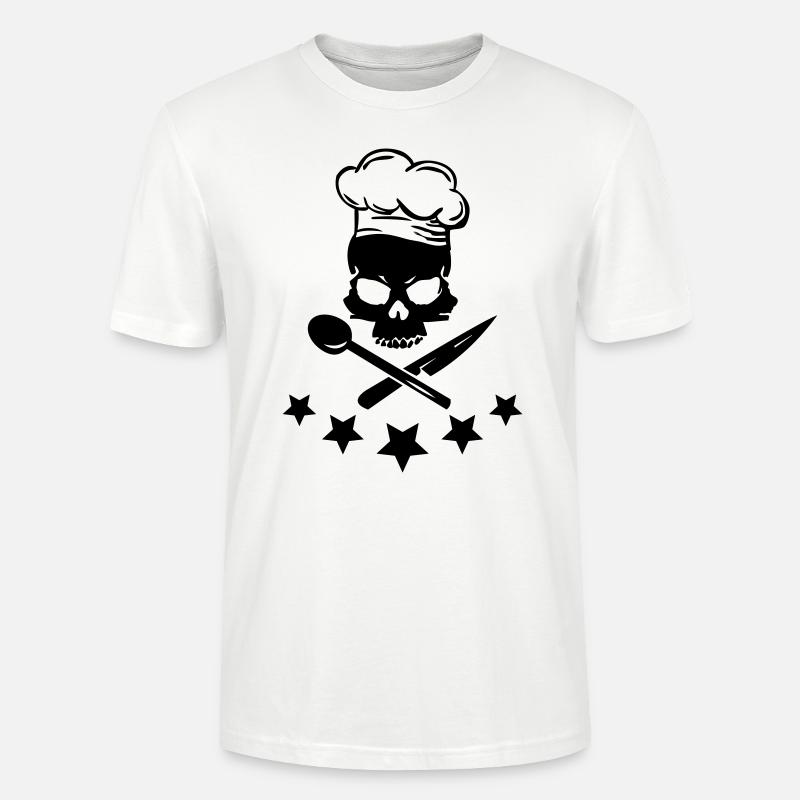 Cooking Skull - Stanley/Stella Unisex Bio-T-Shirt CRAFTER - Weiß