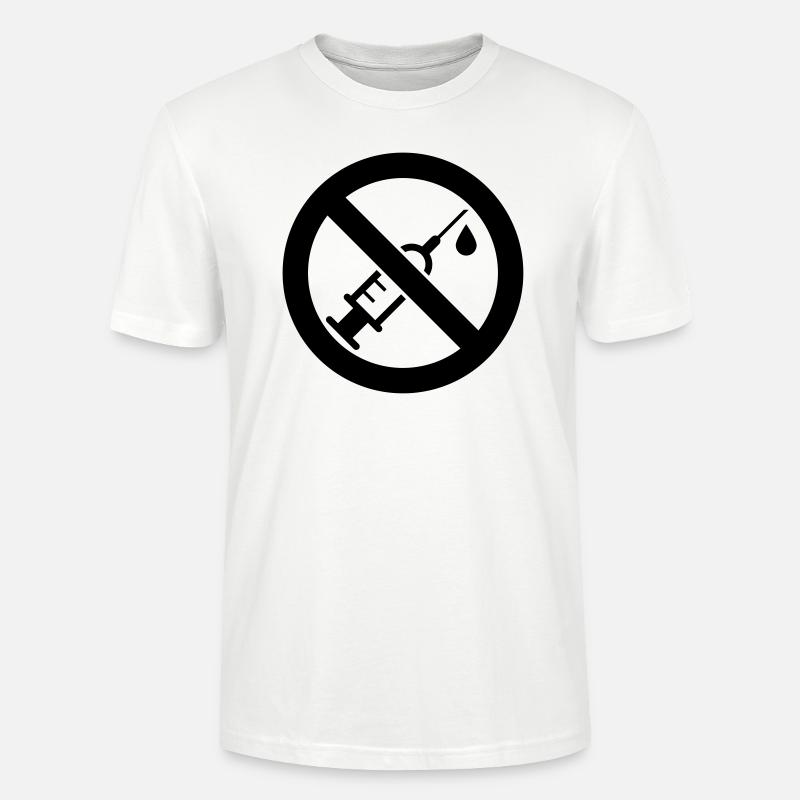 Anti Drogen Symbol - Stanley/Stella Unisex Bio-T-Shirt CRAFTER - Weiß