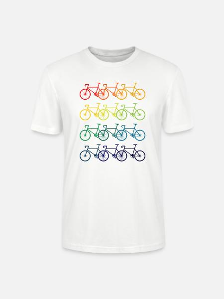 bunte Fahrräder - Stanley/Stella Unisex Bio-T-Shirt CRAFTER - Weiß