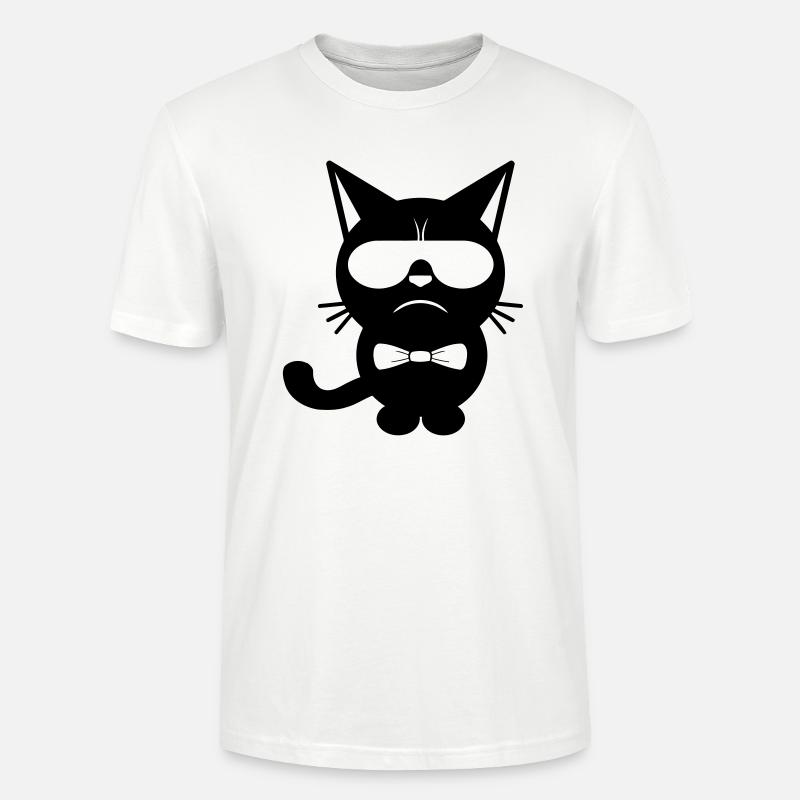 Bow Tie Cat - Stanley/Stella Unisex Bio-T-Shirt CRAFTER - Weiß