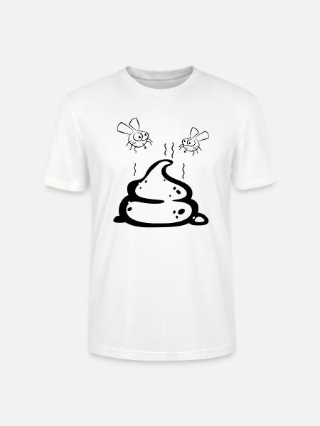 Scheisse mit Fliegenpaar - Stanley/Stella Unisex Bio-T-Shirt CRAFTER - Weiß