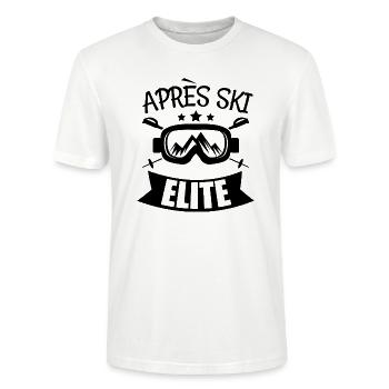 apres ski elite 4 - Ekologisk T-shirt CRAFTER unisex från Stanley/Stella - vit - Fram - Alina (178cm) & Michal (187cm)