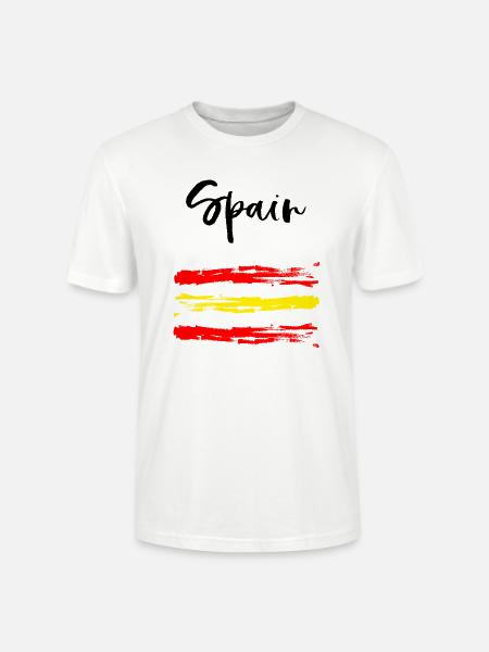 Spain - Spanien - Fußball - Fanshirt - Stanley/Stella Unisex Bio-T-Shirt CRAFTER - Weiß