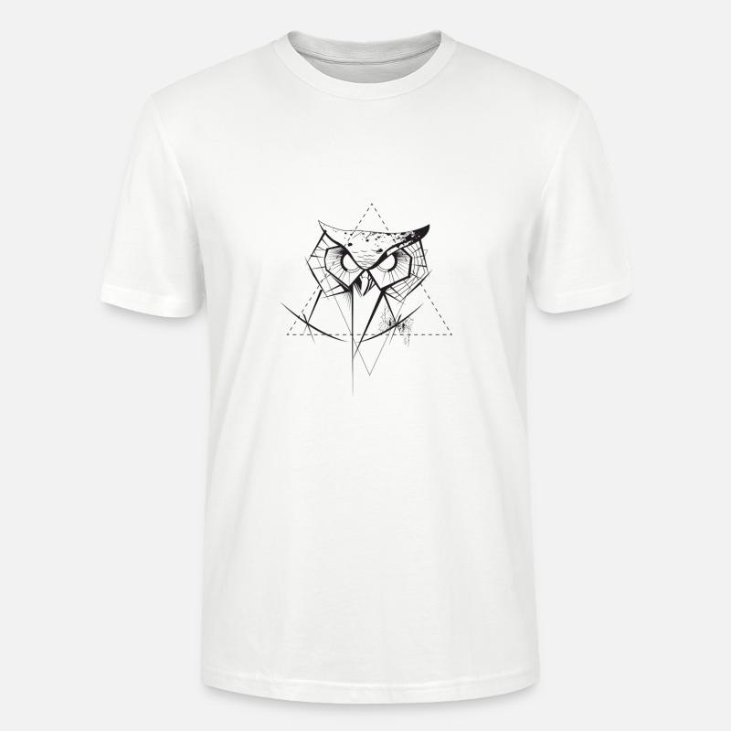Grunge Eule - Stanley/Stella Unisex Bio-T-Shirt CRAFTER - Weiß