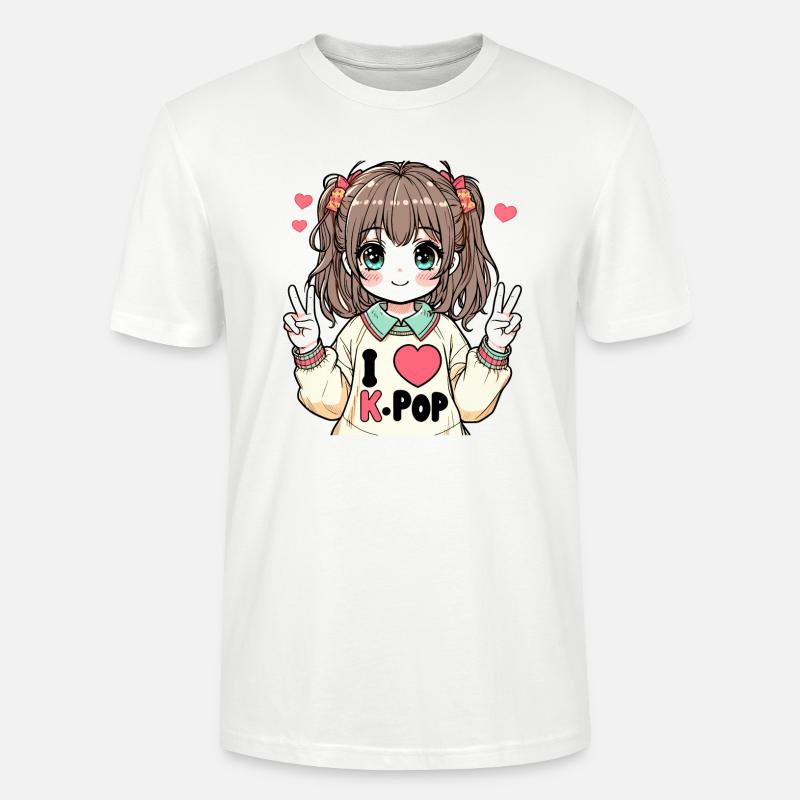 K-pop : J’adore la K-POP - T-shirt bio CRAFTER Stanley Stella Unisexe - blanc