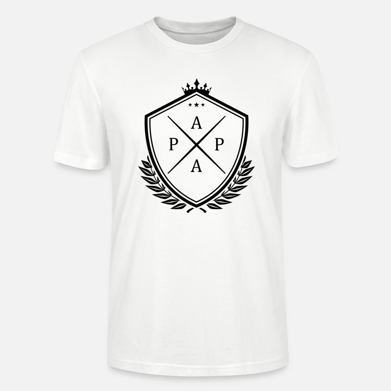 Écusson de papa papa - T-shirt bio CRAFTER Stanley Stella Unisexe - blanc