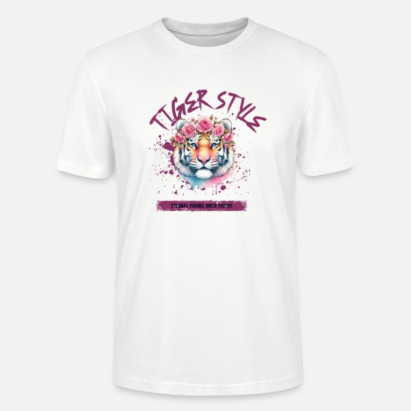 Tiger style - Stanley/Stella CRAFTER Unisex Organic T-Shirt - white